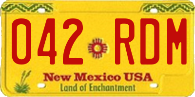 NM license plate 042RDM