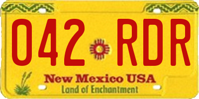 NM license plate 042RDR