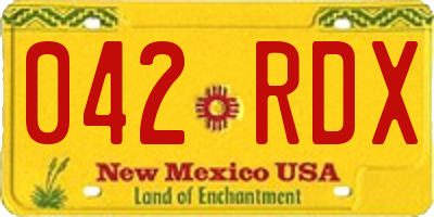 NM license plate 042RDX