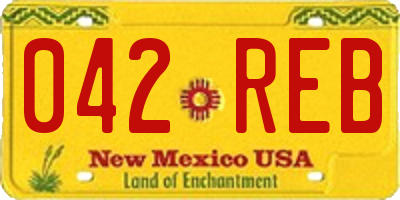 NM license plate 042REB