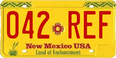 NM license plate 042REF