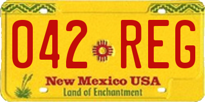 NM license plate 042REG