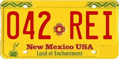NM license plate 042REI