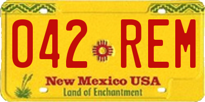 NM license plate 042REM