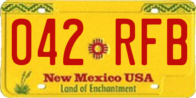 NM license plate 042RFB