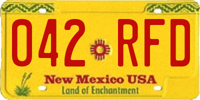 NM license plate 042RFD
