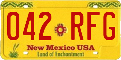 NM license plate 042RFG