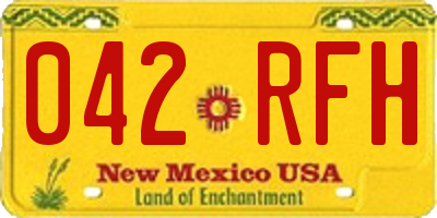 NM license plate 042RFH