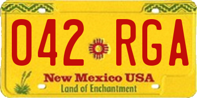 NM license plate 042RGA