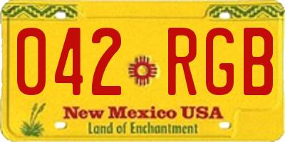 NM license plate 042RGB
