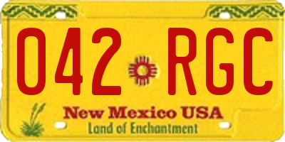 NM license plate 042RGC