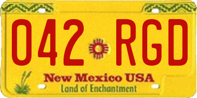 NM license plate 042RGD
