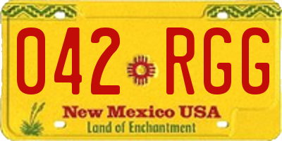 NM license plate 042RGG