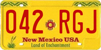 NM license plate 042RGJ