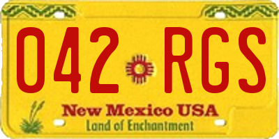NM license plate 042RGS
