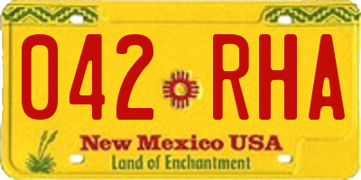 NM license plate 042RHA