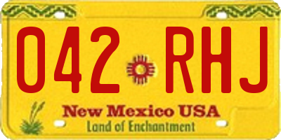NM license plate 042RHJ