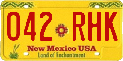 NM license plate 042RHK