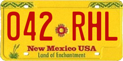 NM license plate 042RHL