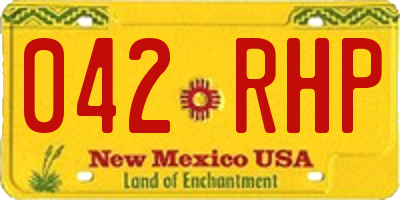 NM license plate 042RHP