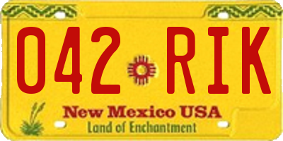 NM license plate 042RIK