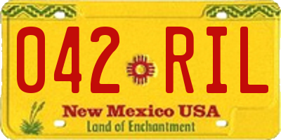 NM license plate 042RIL