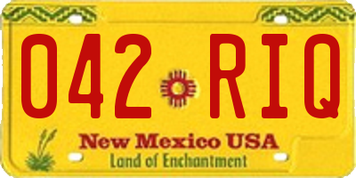 NM license plate 042RIQ