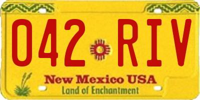 NM license plate 042RIV