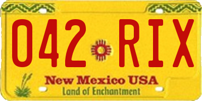 NM license plate 042RIX