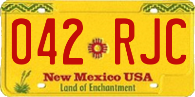 NM license plate 042RJC