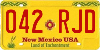 NM license plate 042RJD