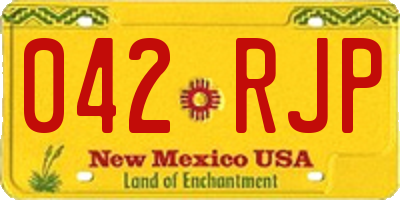 NM license plate 042RJP