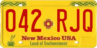 NM license plate 042RJQ