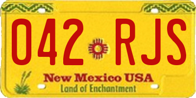 NM license plate 042RJS