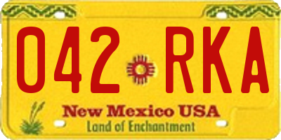 NM license plate 042RKA