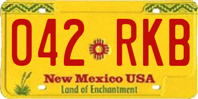 NM license plate 042RKB