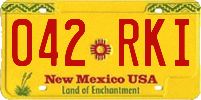 NM license plate 042RKI