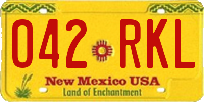 NM license plate 042RKL