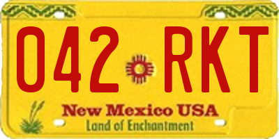 NM license plate 042RKT