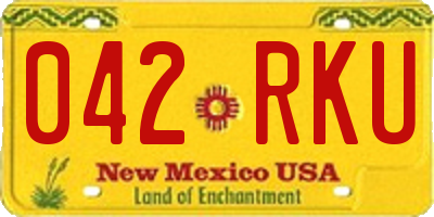 NM license plate 042RKU