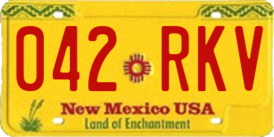NM license plate 042RKV