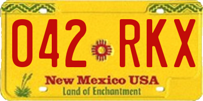NM license plate 042RKX