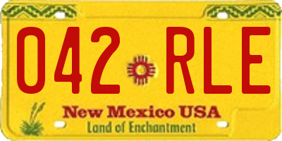 NM license plate 042RLE