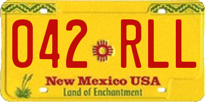 NM license plate 042RLL