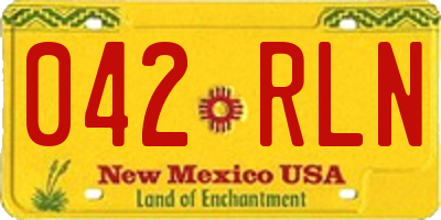 NM license plate 042RLN