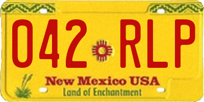 NM license plate 042RLP