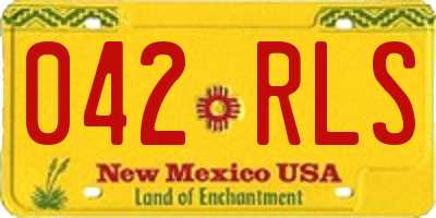 NM license plate 042RLS