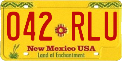 NM license plate 042RLU