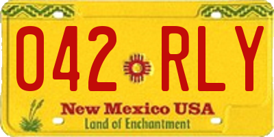 NM license plate 042RLY