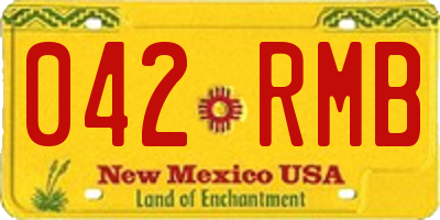 NM license plate 042RMB